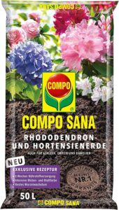 COMPO SANA® Rhododendron- und Hortensienerde 50 L, 8 Wochen Nährstoffe bei Amazon bestellen