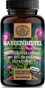 Mariendistel - Unterstützung der Leberfunktion, zur Förderung der Verdauung und zum Zellschutz eingenommen bei Amazon bestellen